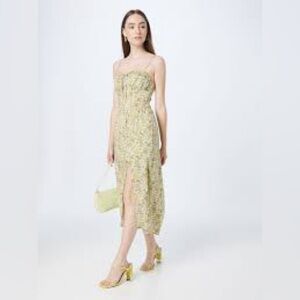Hollister Green Floral Midi Dress